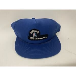 Plymouth Barracuda Blue Vintage Snapback Trucker Style Hat New Made In Usa